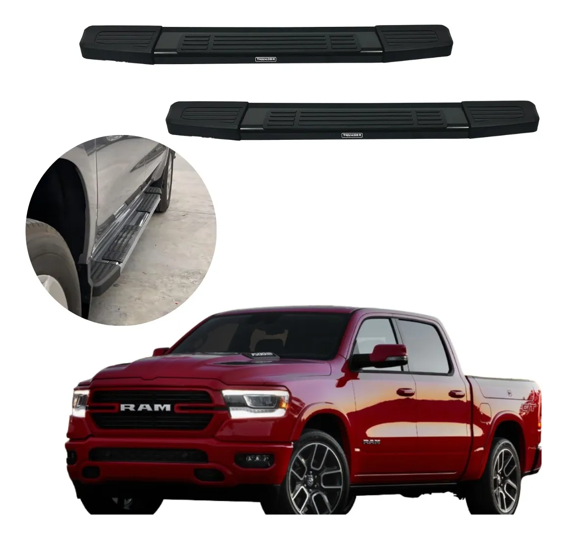 Estribos Mg Para Ram 1500 / 2500 Doble Cabina 2009 Al 2022 - Image 1