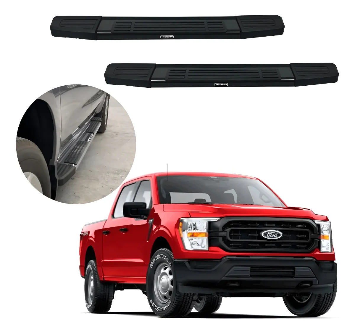 Estribos Mg Para Ford Lobo F150 Doble Cabina 2015 - 2023 - Image 1