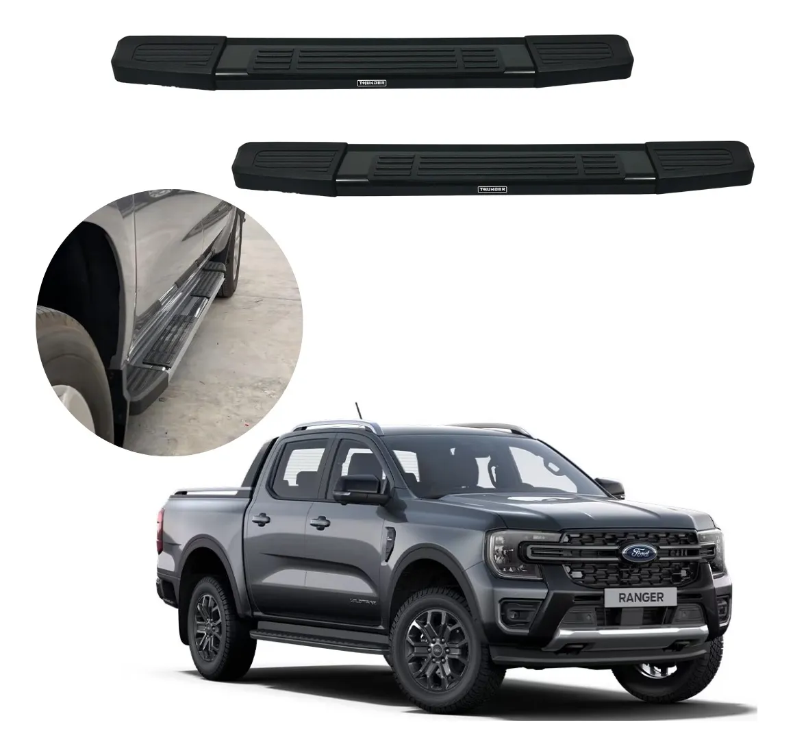 Estribos Mg Para Ford Ranger Doble Cabina Del 2023 - 2024 - Image 1