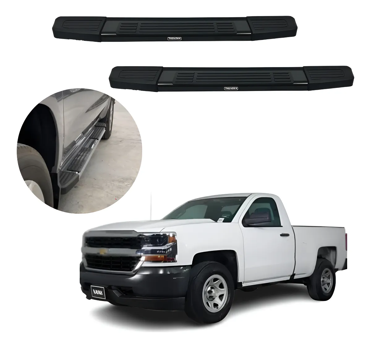 Estribos Mg Compatibles Con Chevrolet Silverado  2007 - 2018 - Image 1