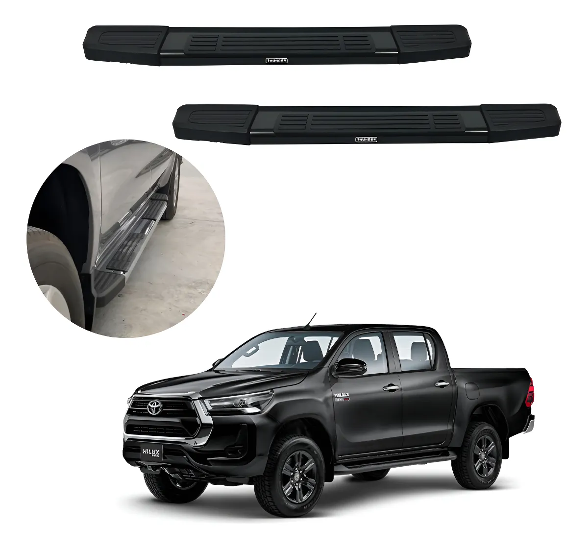 Estribos Mg Compatibles Con Toyota Hilux 2016 - 2023 Dob Cab - Image 1
