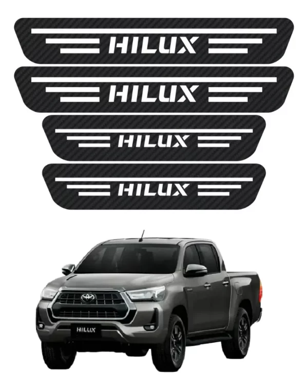 Protección De Estribos Fibra De Carbono  Para Hilux