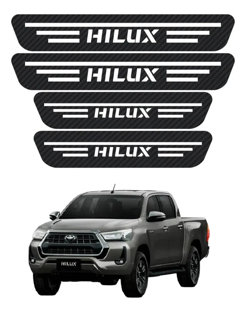 Protección De Estribos Fibra De Carbono  Para Hilux - Image 1