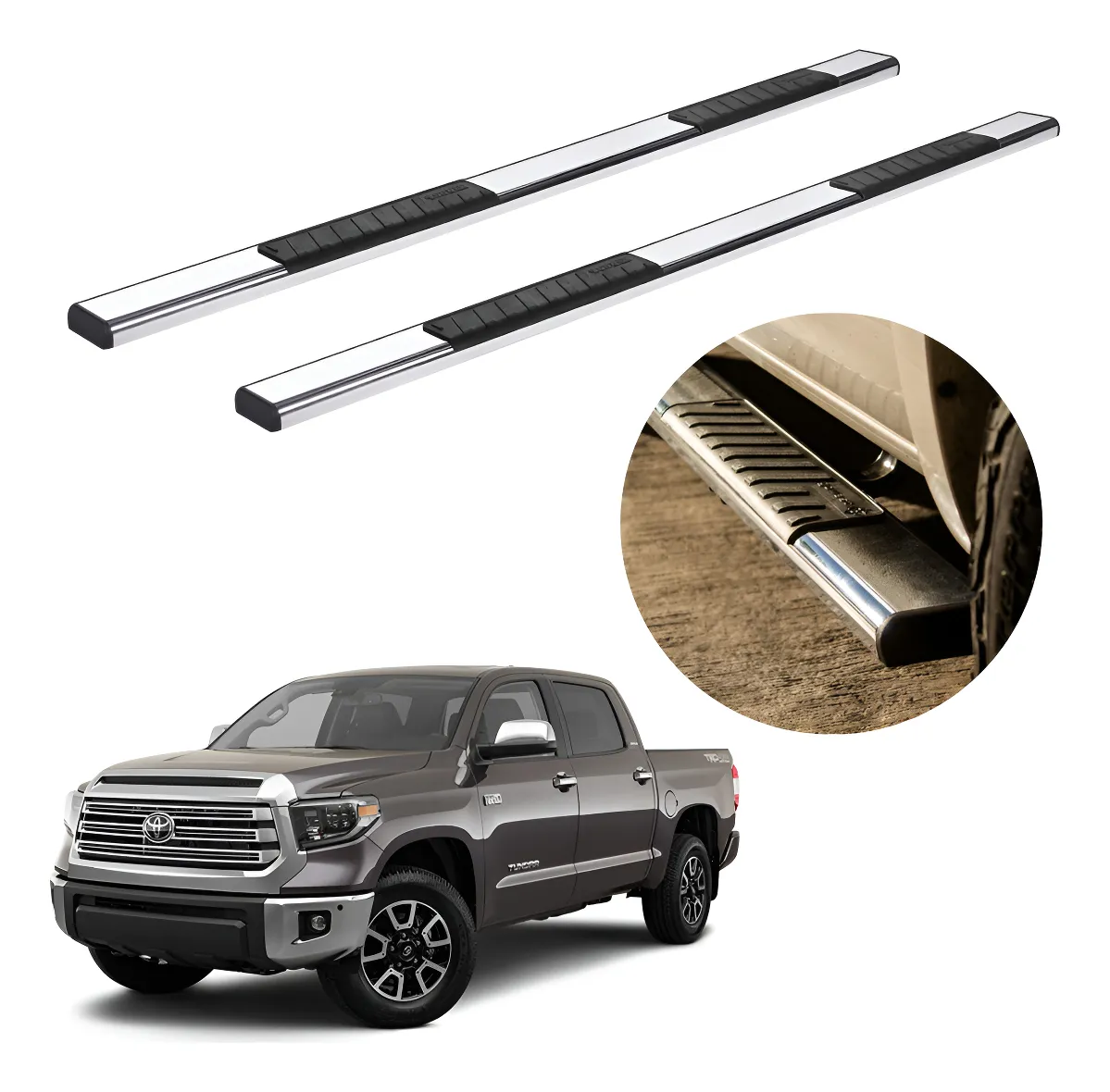 Estribos Serie 100 Cromados Para Toyota Tundra 2015 - 2021 - Image 1