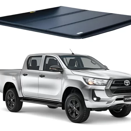 Tapa Cubre Batea Tri-fold Para Hilux 2015-2023 Doble Cabina