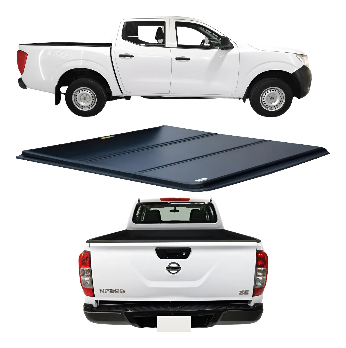 Tapa Cubre Batea Tri-fold Para Np300 2015-2025 Doble Cabina - Image 1