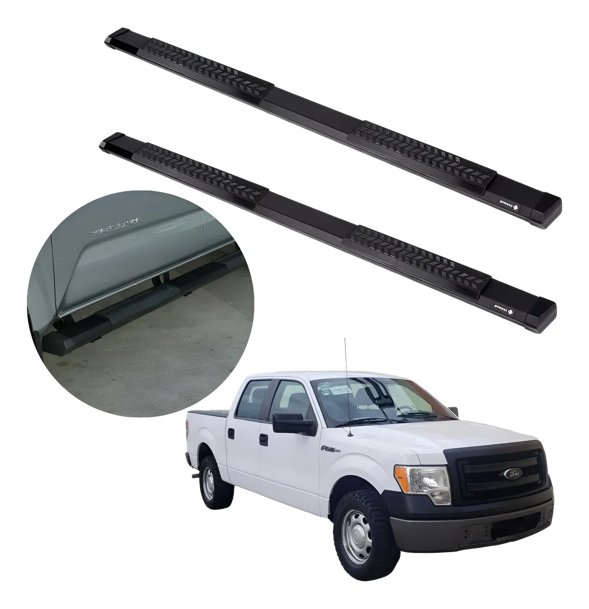 Estribos Serie 500 Para Ford Lobo F150 2004 - 2014 Dob Cab - Image 1