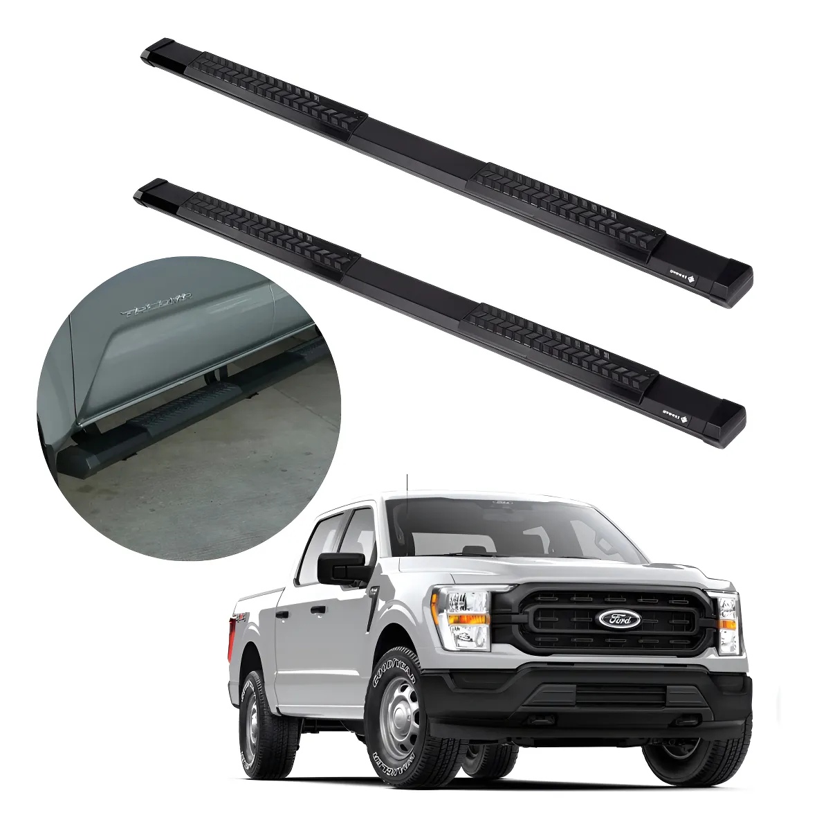 Estribos Serie 500 Para Ford Lobo F150 2015 - 2022 Dob Cab - Image 1