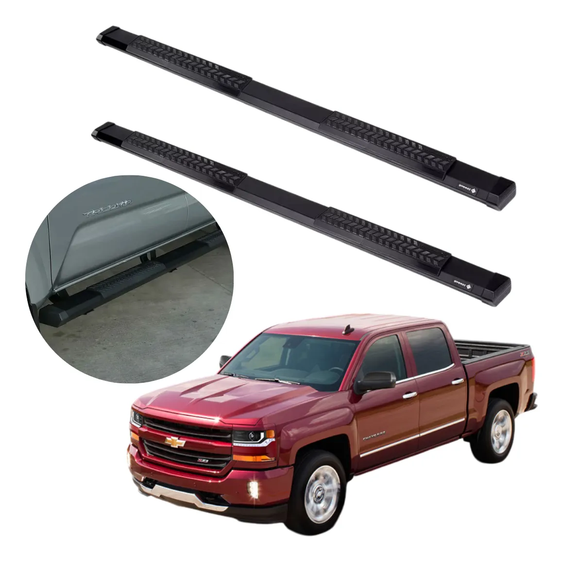 Estribos Platinum Serie 500 Silverado Doble Cab 2014 - 2018 - Image 1