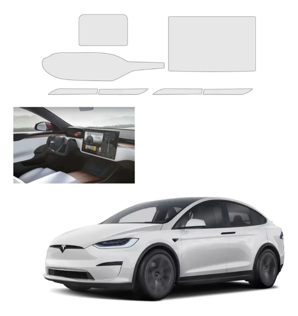 Ppf Pantalla Principal, Trasera Y Cluster Tesla Model X 2024