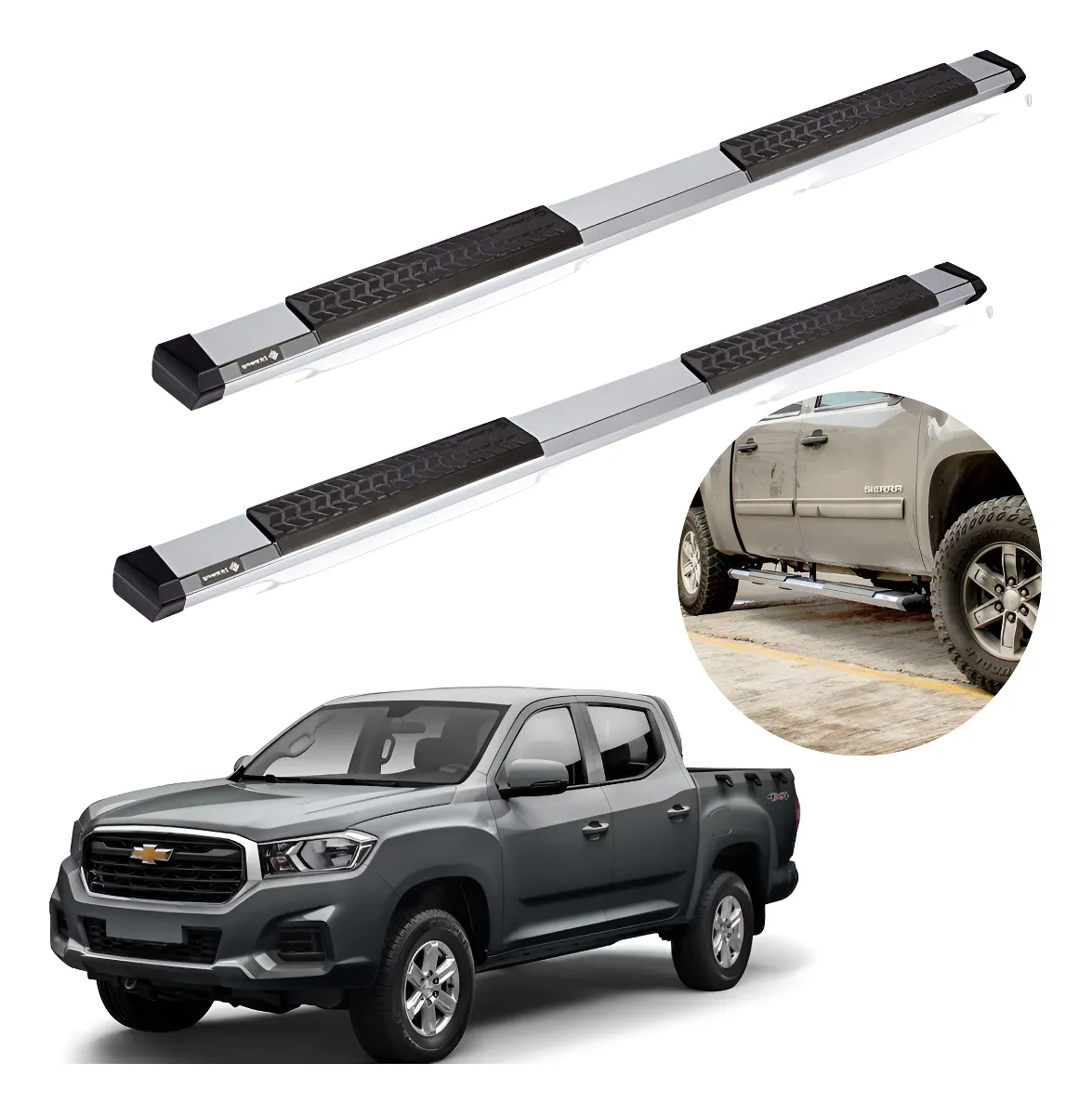 Estribos Serie 500 Cromados Chevrolet S10 Max 2023 - 2024 - Image 1