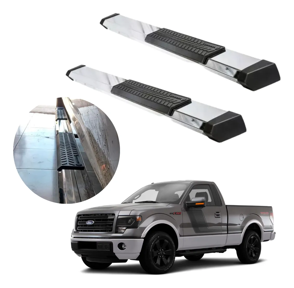 Estribos Serie 500 F150 Lobo Cabina Sencilla 2004 - 2014 - Image 1