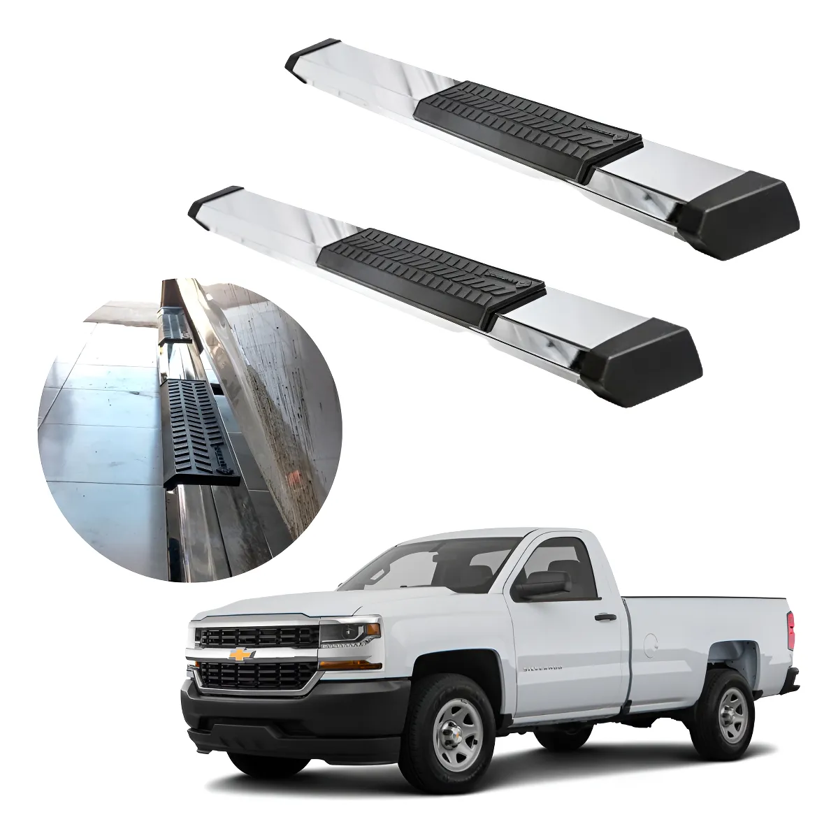 Estribos Serie 500 Para Silverado 2014 - 2018 Cabina Sen - Image 1