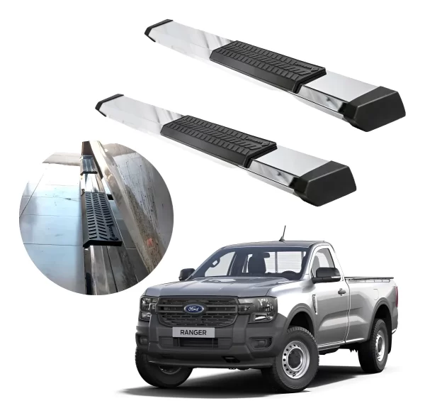 Estribos Serie 500 Para Ford Ranger 2013 - 2022 Cab Sencilla