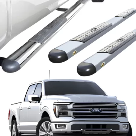 Estribos Gh Cromados P/ Ford F-150 Doble Cabina 2015 - 2024