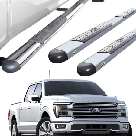 Estribos Gh Cromados P/ Ford F-150 Doble Cabina 2015 - 2024