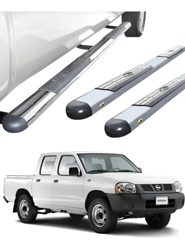 Estribos Gh Cromados P/ Nissan D21 Y D22 Dob Cab 1994 - 2015