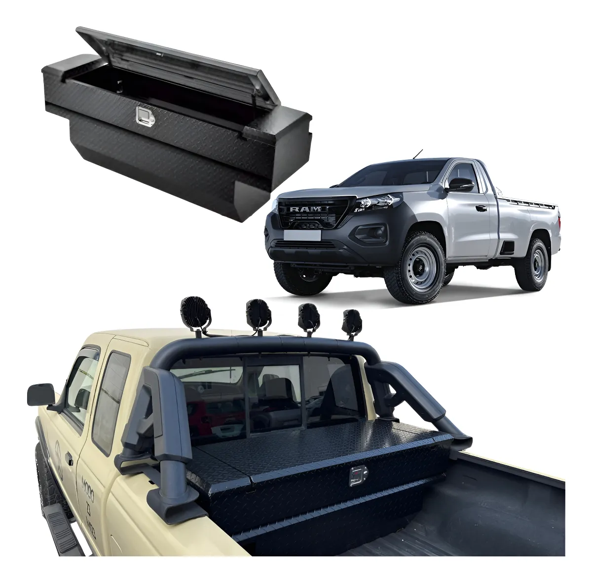 Caja Herramientas Compatible Con Ram 1200 2025 Con Roll Bar - Image 1