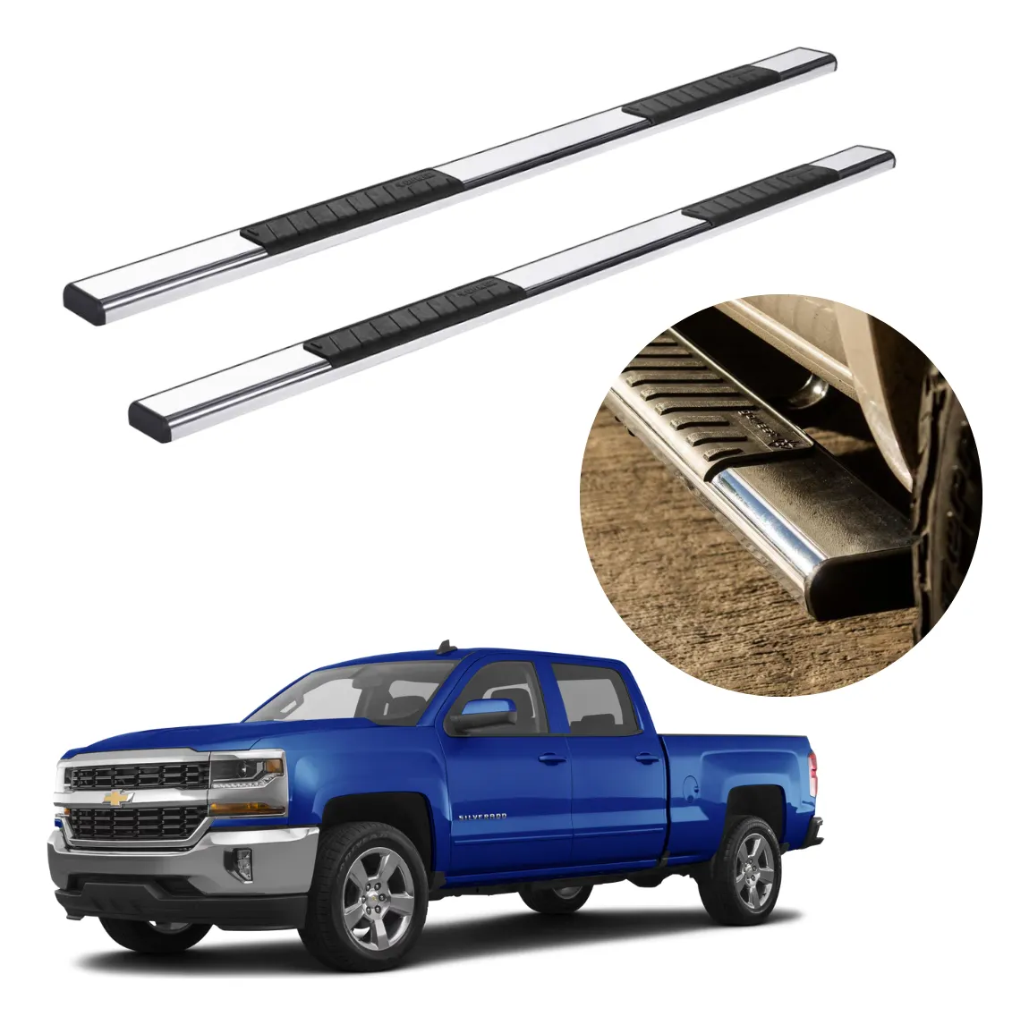 Estribos Serie 100 Para Chevrolet Silverado 2014 - 2018 - Image 1
