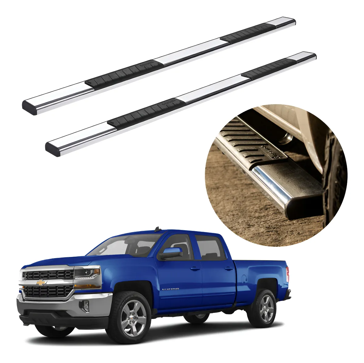 Estribos Serie 100 Para Chevrolet Silverado 2014 - 2018 - Image 1