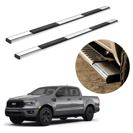 Estribos Serie 100 Cromados Para Ford Ranger 2013 - 2022