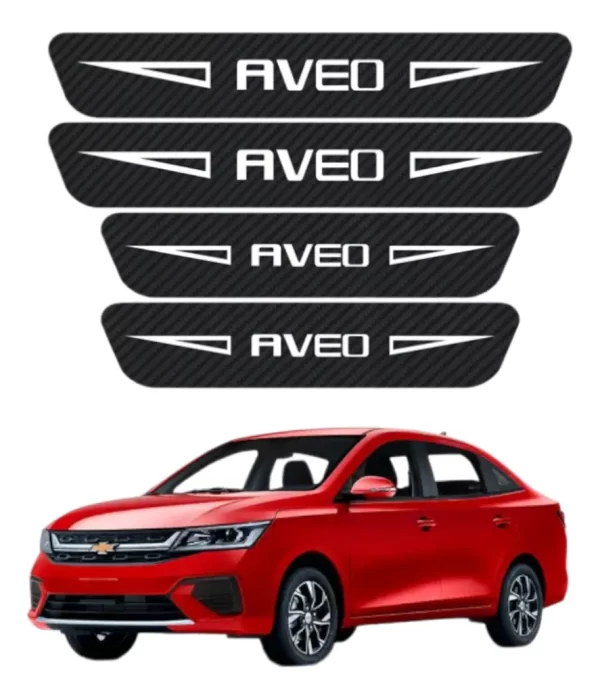 Sticker Protección De Estribos Para Chevrolet Aveo Diseño 6