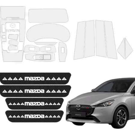 Kit Car Ppf Y Fibra De Carbono Mazda 2 20-23 Hb/sedan Autom.