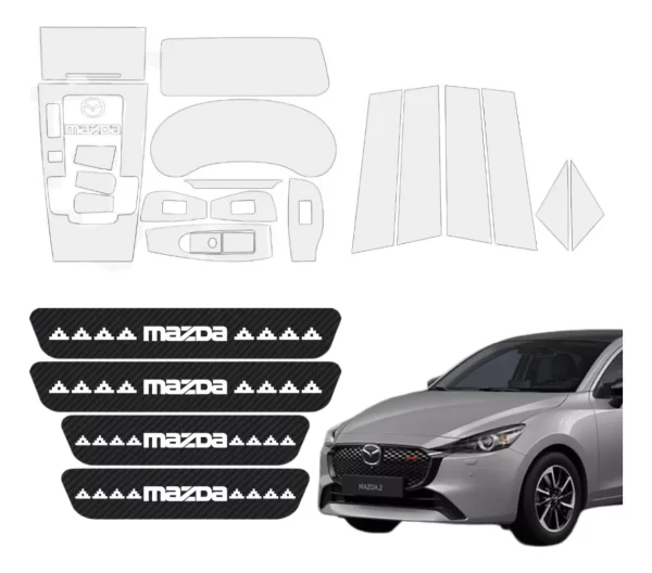 Kit Car Ppf Y Fibra De Carbono Mazda 2 20-23 Hb/sedan Manual