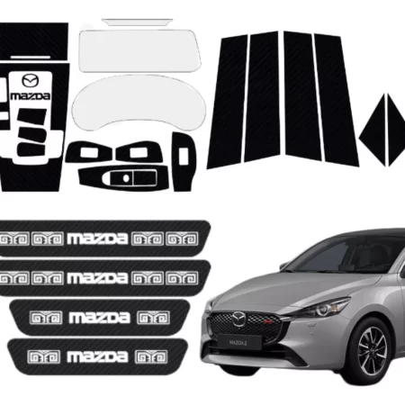 Kit Car Ppf Y Fibra De Carbono Mazda 2 20-23 Hb/sedan Autom