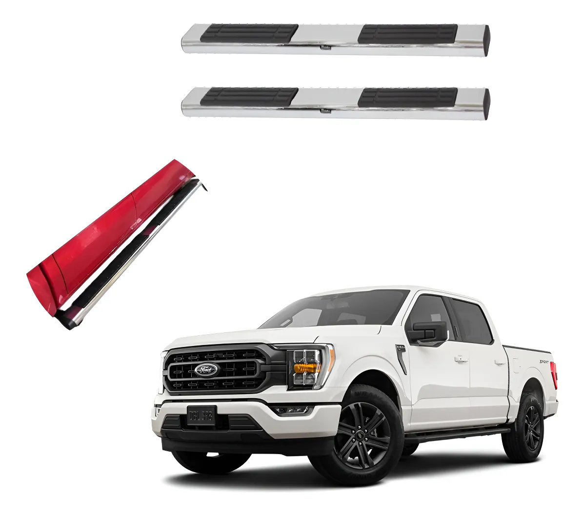 Estribos Recto Para Ford F150 Lobo 2015 - 2023 - Image 1