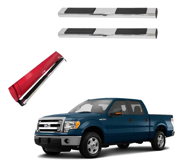 Estribos Recto Para Ford F150 Lobo 2004 - 2014