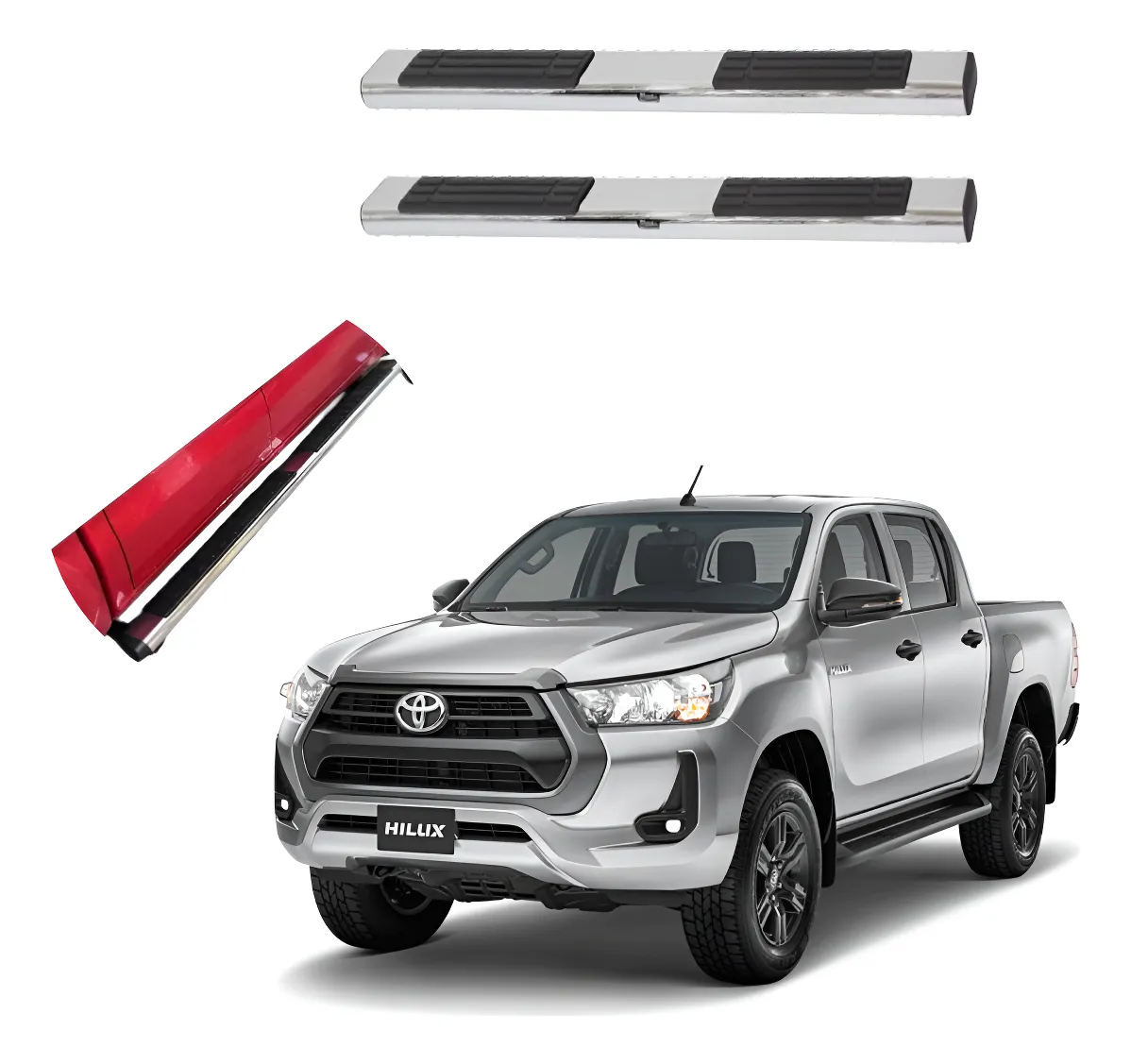 Estribos Recto Para Toyota Hilux 2016 - 2023 - Image 1