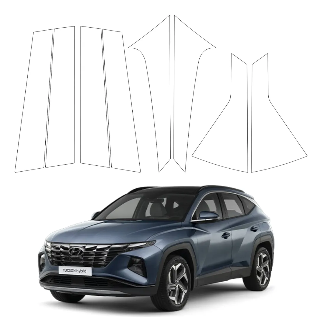 Proteccion De Ppf Postes Exteriores Para Tucson 2024 - Image 1