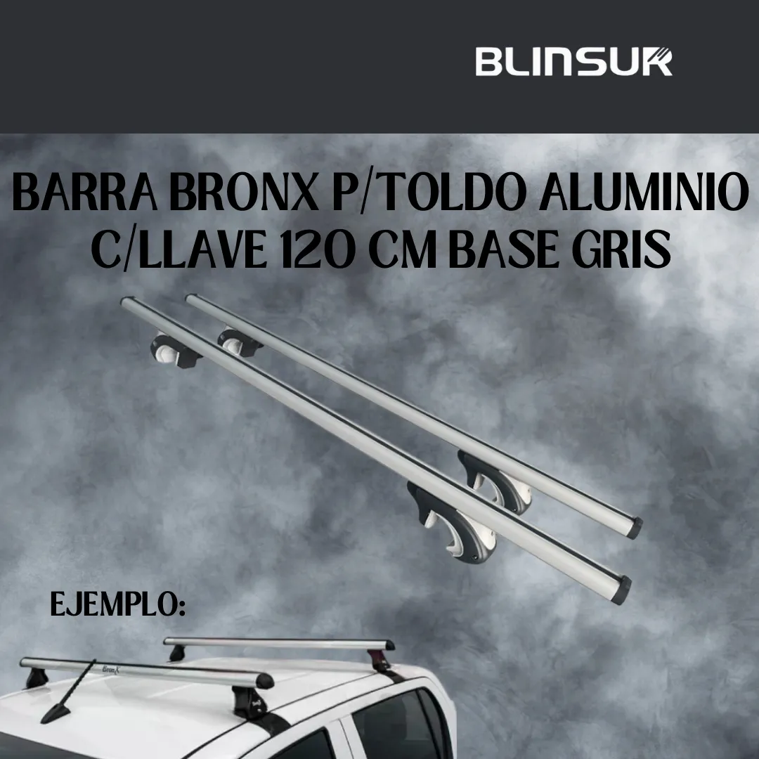 Barras P/toldo De Aluminio C/llave 120 Cm Base Gris - Image 2