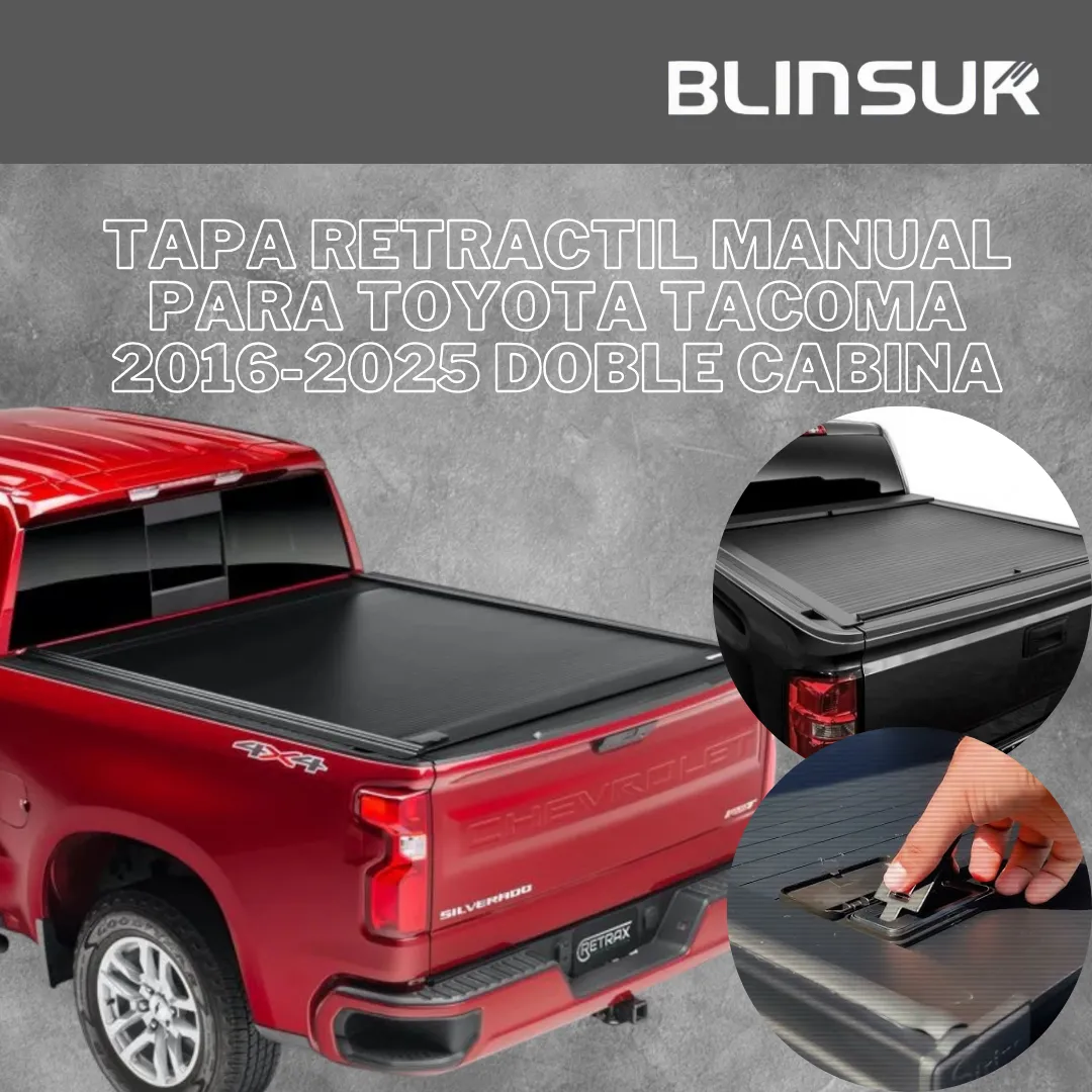 Tapa Cubre Batea Retractil Manual Tacoma 2016-2025 Doble Ca - Image 2