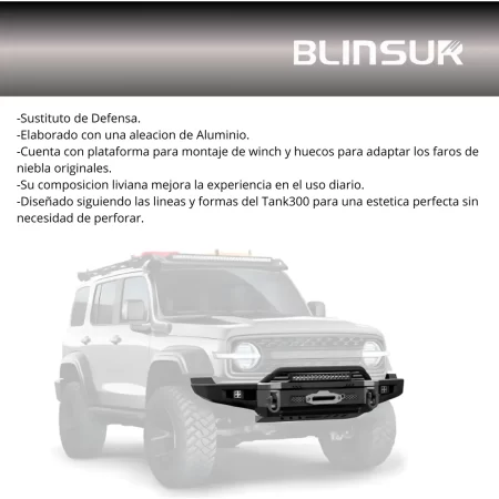 Defensa Delantera Go Rhino Conquest Gwm Tank 300 2024-2025 - Image 2