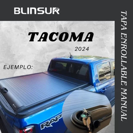 Tapa Cubre Batea Enrollable Manual Para Tacoma 2024 - Image 2