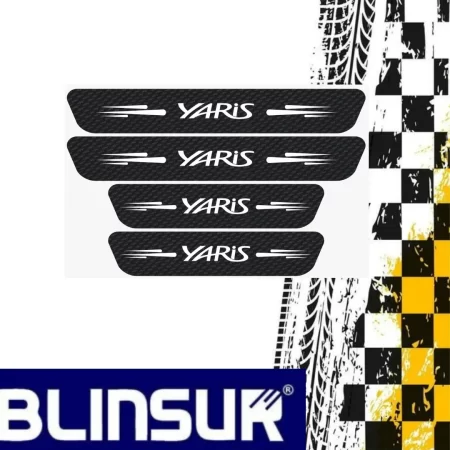 Protecciòn De Estribos Fibra De Carbono Toyota Yaris Diseño2 - Image 2