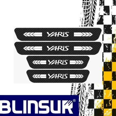 Protecciòn De Estribos Fibra De Carbono Toyota Yaris Diseño1 - Image 2