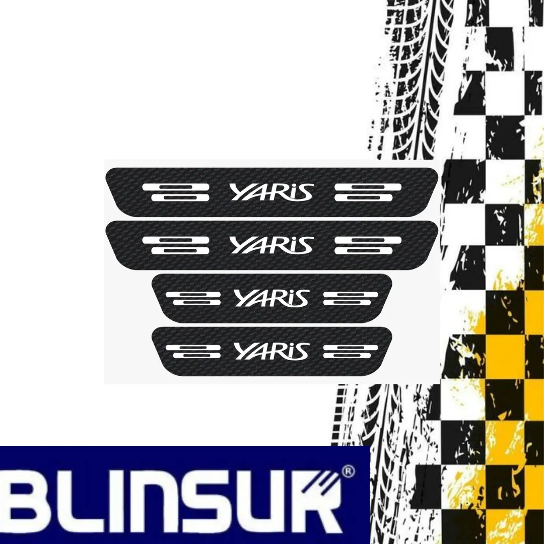 Protecciòn De Estribos Fibra De Carbono Toyota Yaris Diseño5 - Image 2