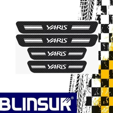 Protecciòn De Estribos Fibra De Carbono Toyota Yaris Diseño3 - Image 2