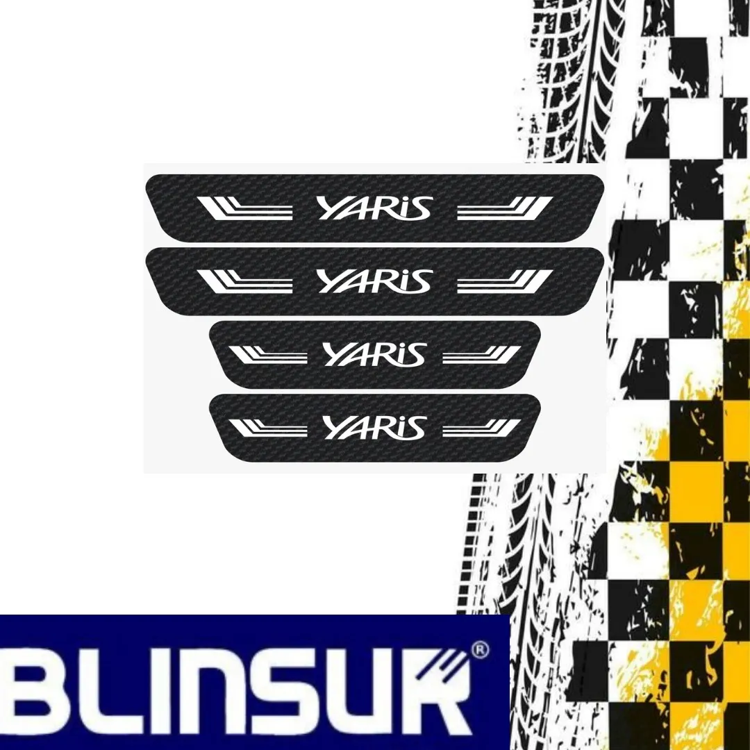 Protecciòn De Estribos Fibra De Carbono Toyota Yaris Diseño4 - Image 2