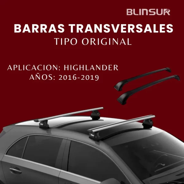 Barras Transversales Portaequipaje Highlander 2015 - 2019