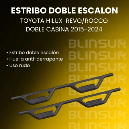Estribos Doble Escalon Toyota Hilux Revo/rocco 2015-2024 D C - Image 2