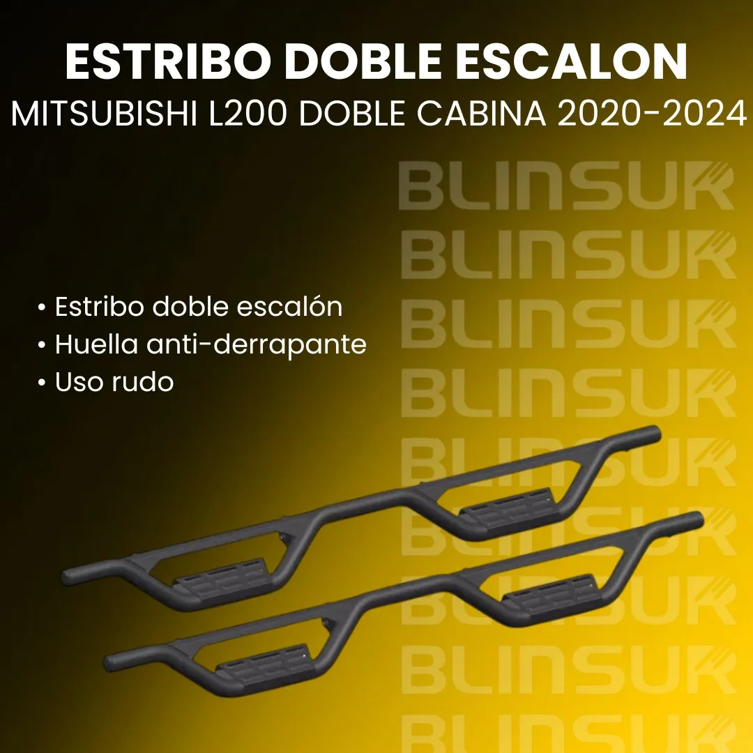 Estribos Doble Escalon  Mitsubishi L200 2020 - 2024 Doble Ca - Image 2