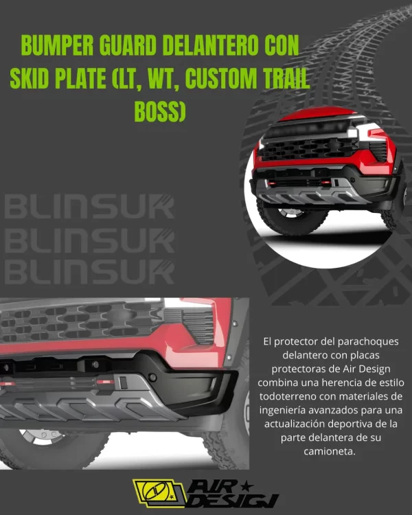 Bumper Fascia Delantera Air Design Silverado 2022 - 2025