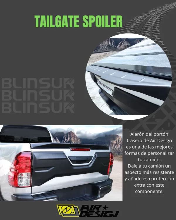 Tailgate Spoiler Para Toyota Hilux 2017 - 2023