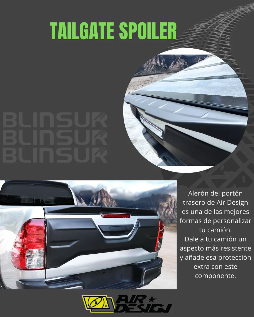 Tailgate Spoiler Para Toyota Hilux 2017 - 2023 - Image 2