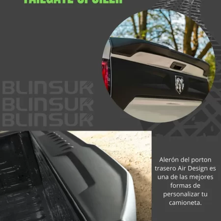 Tailgate Spoiler Dodge Ram Classic 1500 2500 2010-2024 - Image 2