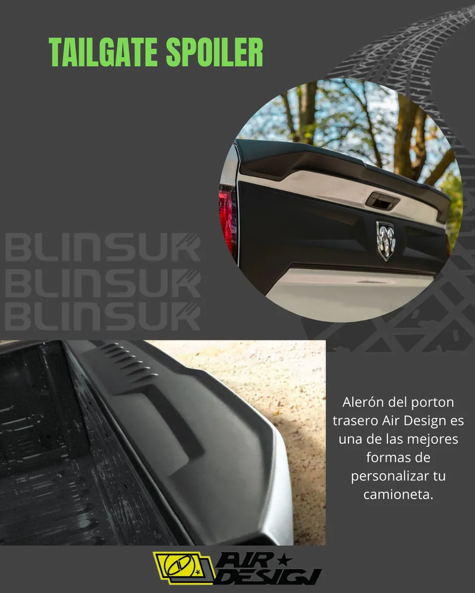 Tailgate Spoiler Dodge Ram Classic 1500 2500 2010-2024 - Image 2
